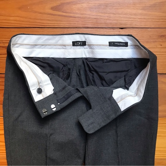 Loft Marisa Trouser Grey Flare Work Pants, EUC, 2 - Picture 5 of 13